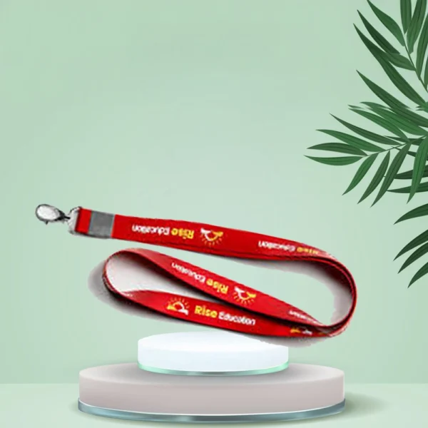 ID Card Ribbon & Holder (with custom print). 20 mm with transparent holder.