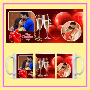 Happy valentine day Coffee mug print 2 photo