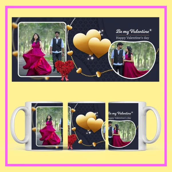 Happy valentine day Coffee mug print 2 photo