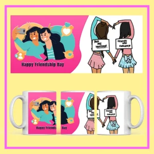 Personalized Best Friend Photo Mug with friendship quote and custom photo – perfect gift for friends from ResroseShop.in