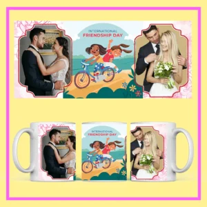 Personalized Best Friend Photo Mug with friendship quote and custom photo – perfect gift for friends from ResroseShop.in