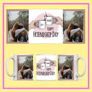 Personalized Best Friend Photo Mug with friendship quote and custom photo – perfect gift for friends from ResroseShop.in