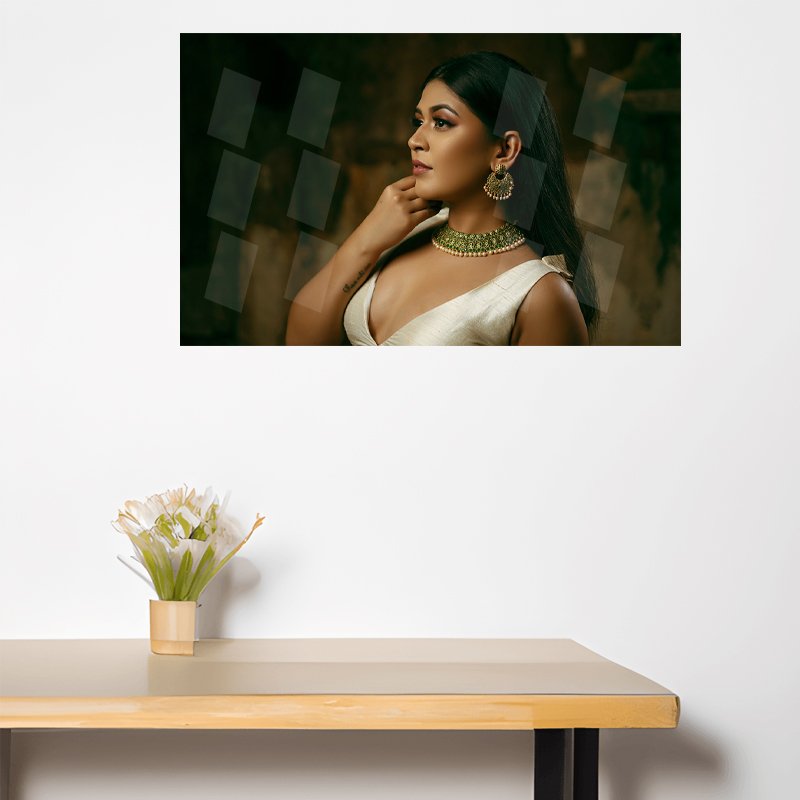 Premium clear acrylic display frame with polished edges and modern design.