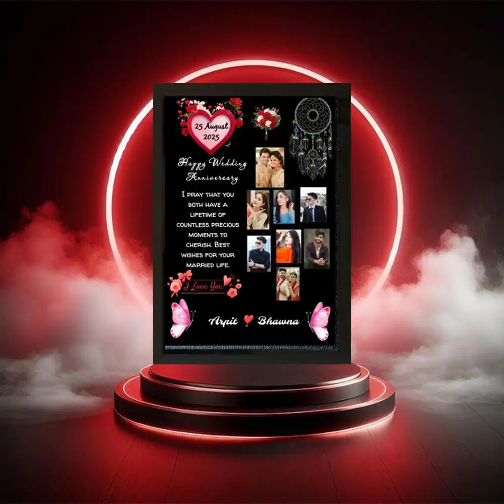 “Designer photo frame with elegant artistic detailing for home or office display”