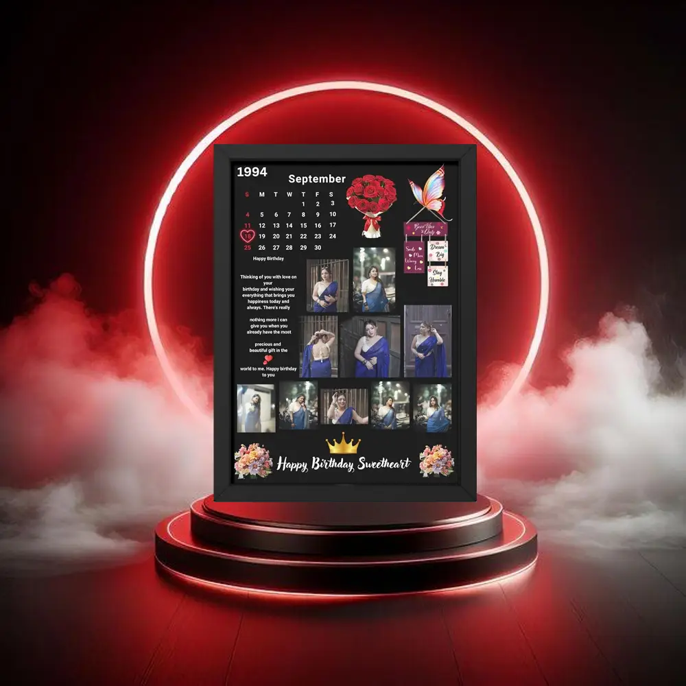 “Designer photo frame with elegant artistic detailing for home or office display”