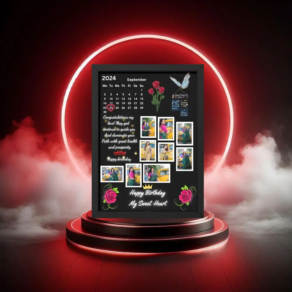 “Designer photo frame with elegant artistic detailing for home or office display”