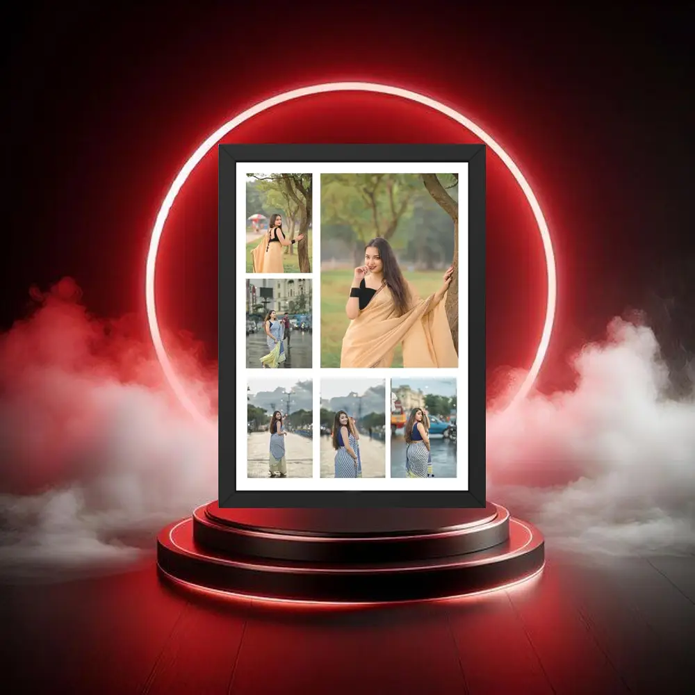 “Designer photo frame with elegant artistic detailing for home or office display”