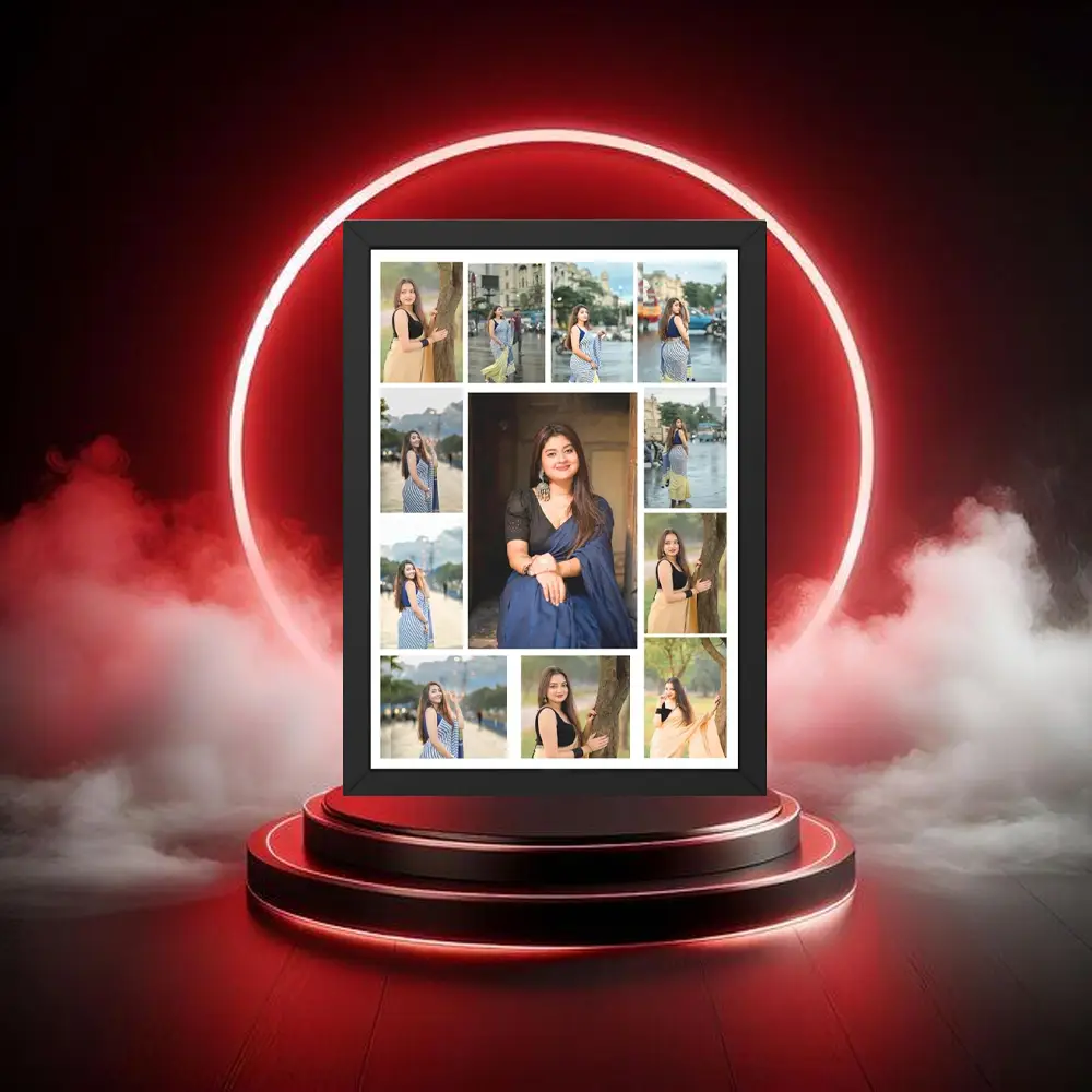 “Designer photo frame with elegant artistic detailing for home or office display”