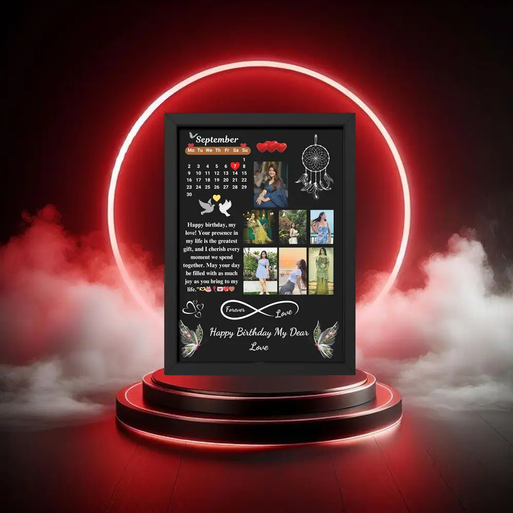 “Designer photo frame with elegant artistic detailing for home or office display”