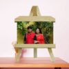 Premium wooden easel stand for artwork and photo display with adjustable height.