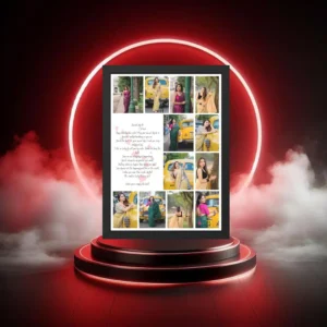 “Designer photo frame with elegant artistic detailing for home or office display”