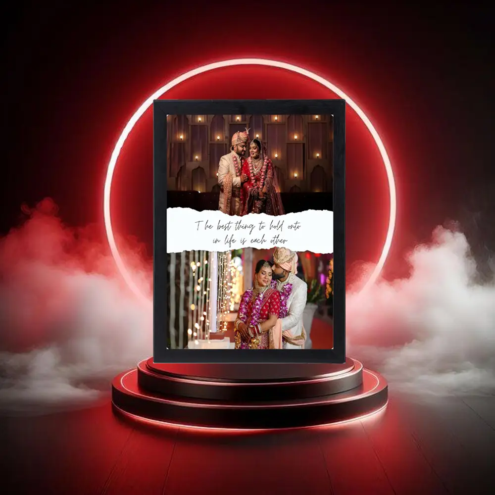 “Designer photo frame with elegant artistic detailing for home or office display”