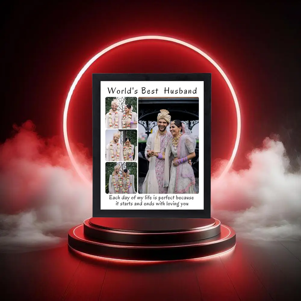 “Designer photo frame with elegant artistic detailing for home or office display”