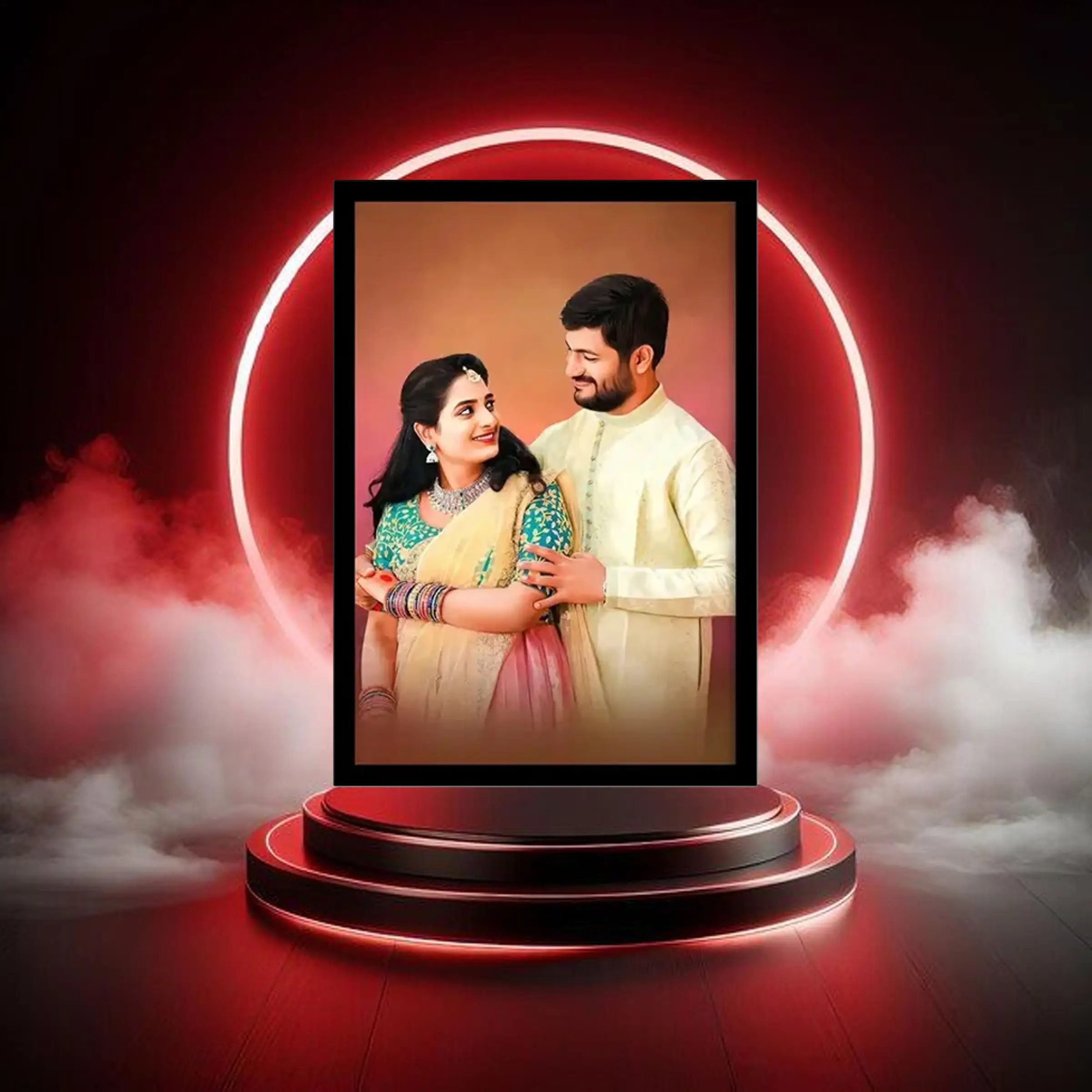 “Designer photo frame with elegant artistic detailing for home or office display”