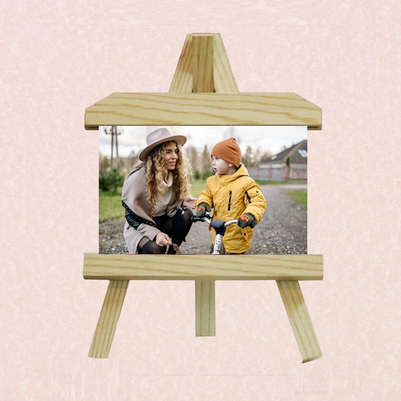 Custom printed calendar with company branding and vibrant monthly design.