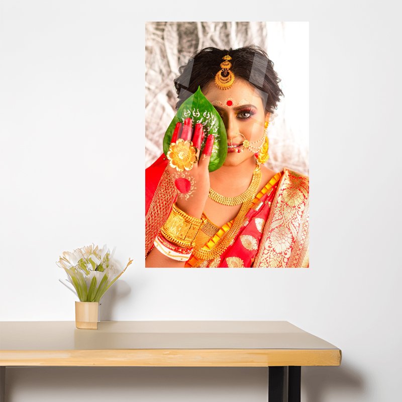 Premium clear acrylic display frame with polished edges and modern design.