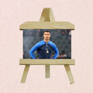 Custom printed calendar with company branding and vibrant monthly design.