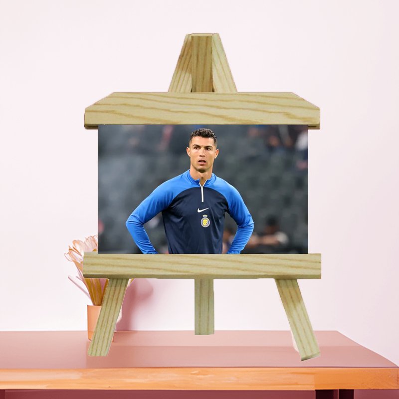 Custom printed calendar with company branding and vibrant monthly design.