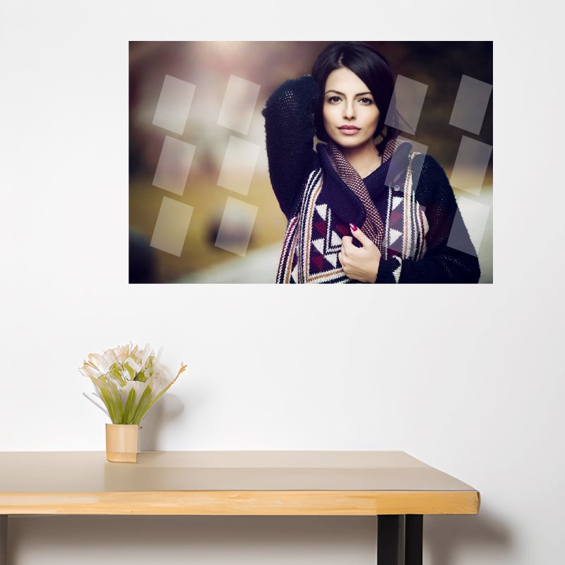 Premium clear acrylic display frame with polished edges and modern design.