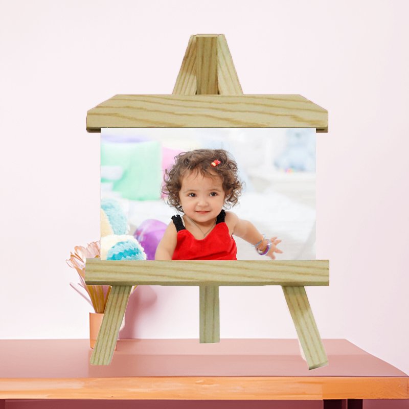 Custom printed calendar with company branding and vibrant monthly design.