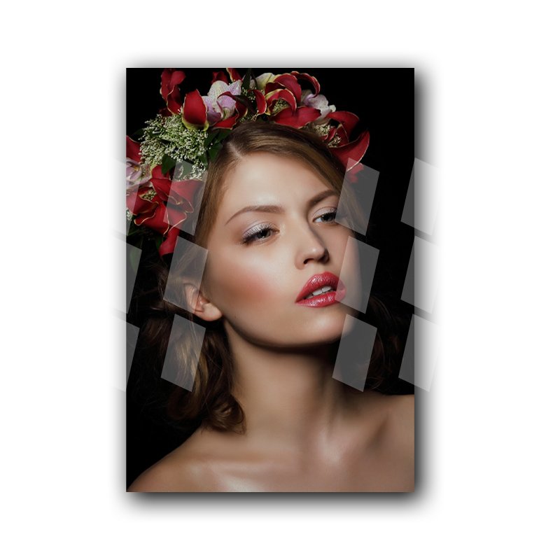 Premium clear acrylic display frame with polished edges and modern design.