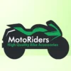 “MotoRiders logo featuring a green and black sports bike icon with the text ‘MotoRiders – High Quality Bike Accessories’.”