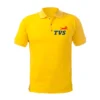 TVS logo yellow polo t-shirt for corporate staff uniform