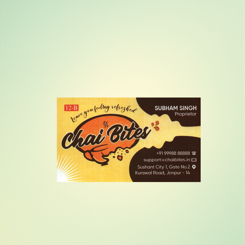 "Visiting card design for Aishwarya Jewellers with turquoise theme, floral elements, model image, and business details."