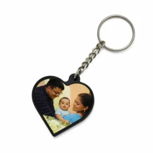Heart shape customized family photo keychain personalized gift in Burdwan