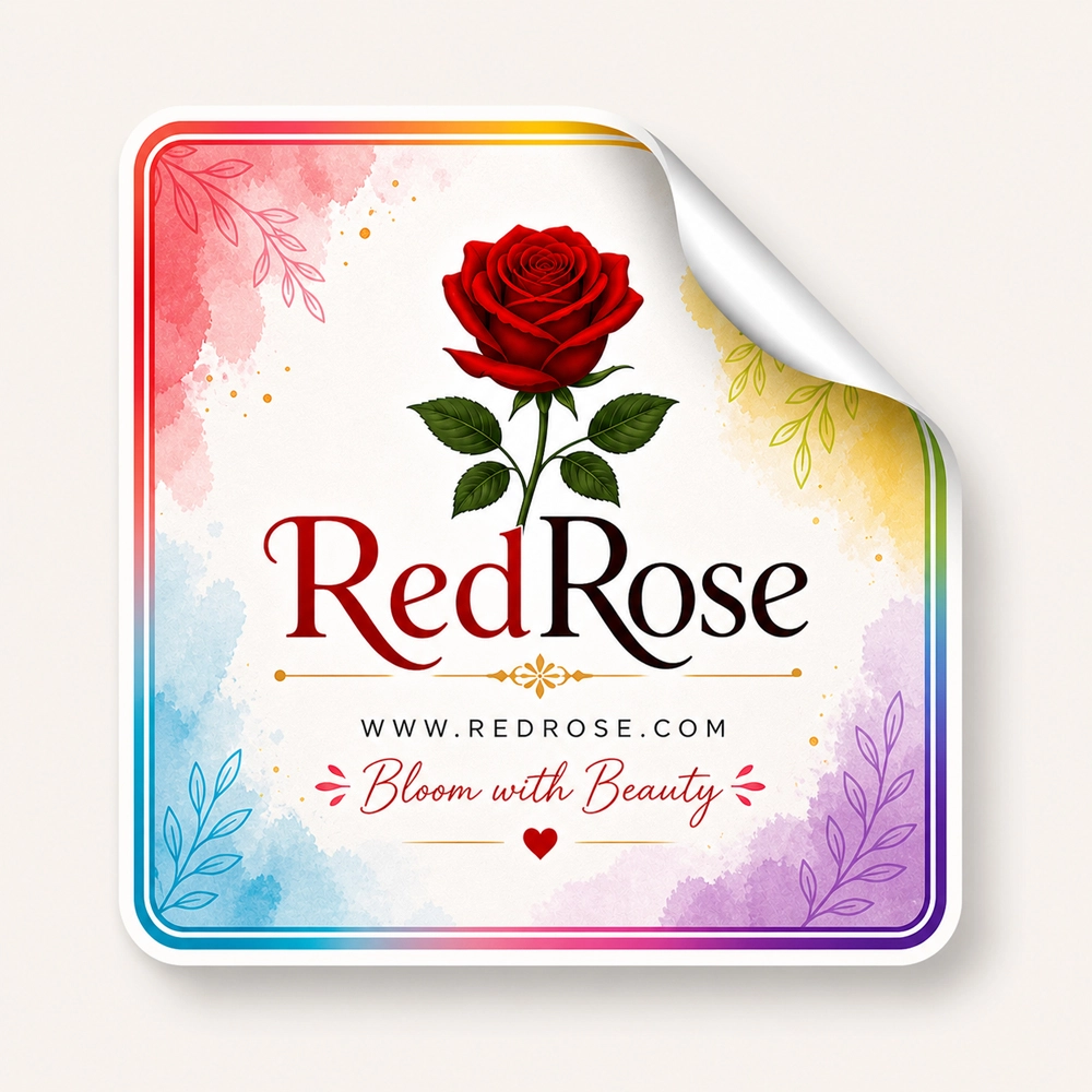 Square custom sticker printing in Burdwan for logo and branding