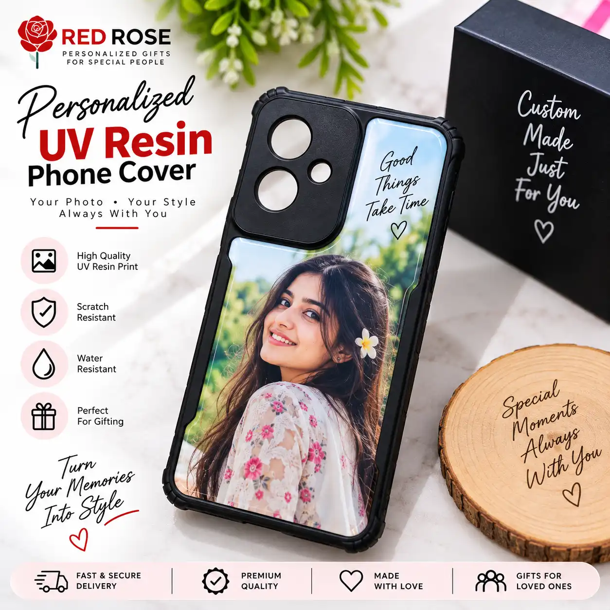Personalized UV Resin Photo Phone Cover Personalized UV resin photo phone cover with custom picture